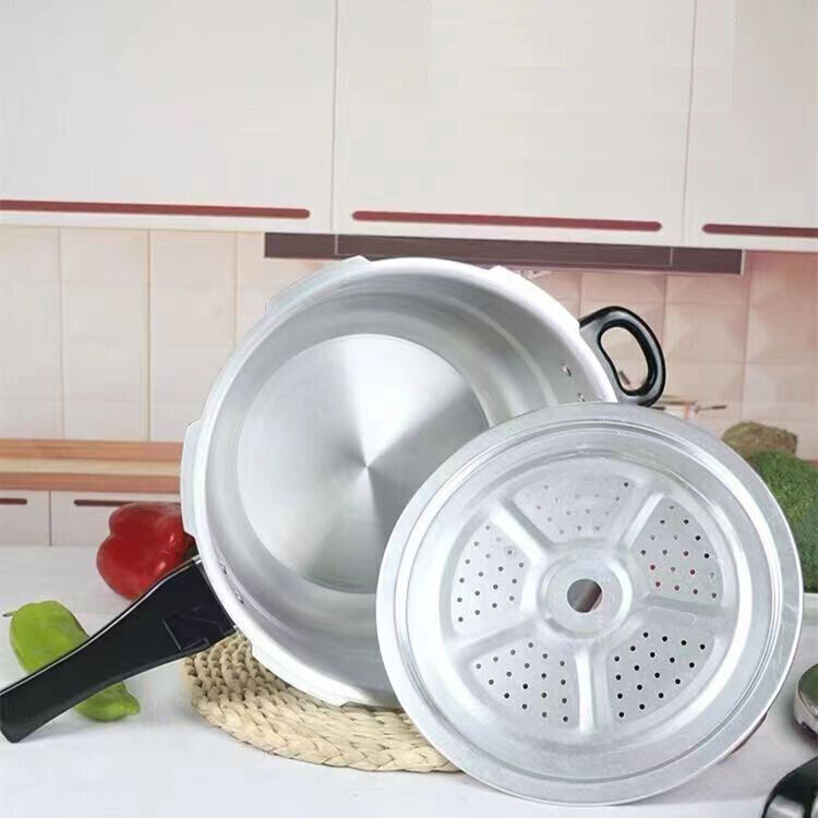 7L Aluminium Pressure Cooker Quick With Lid Latch Indicator Explosion-Proof