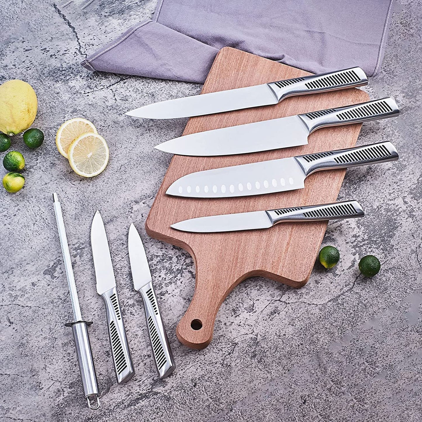Kitchen Knife Set 15 Piece Knife Sets With Stainless Steel Hollow Handle