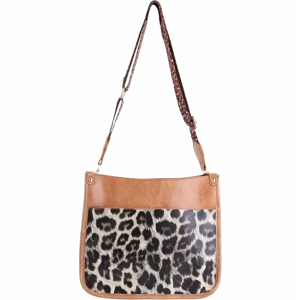 Women Fashion Leather Crossbody Bag With Flexible Adjustable Guitar Strap