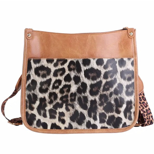 Women Fashion Leather Crossbody Bag With Flexible Adjustable Guitar Strap