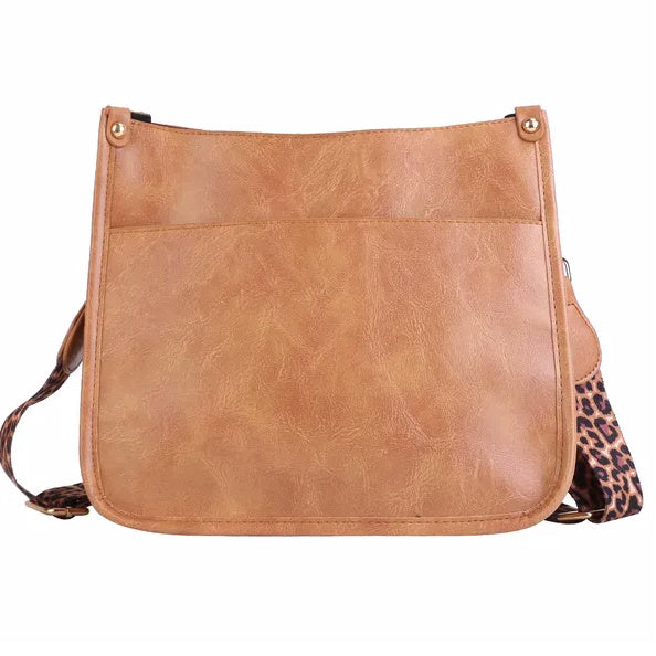 Women Fashion Leather Crossbody Bag With Flexible Adjustable Guitar Strap