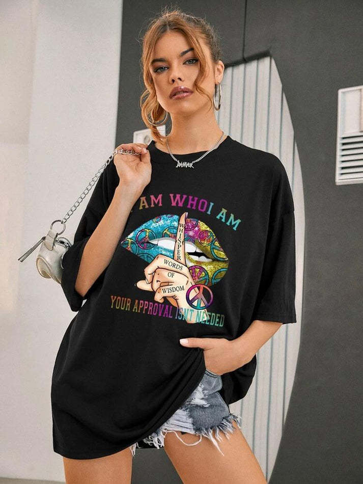 Ladies Oversized Whishper Words Of Wisdom