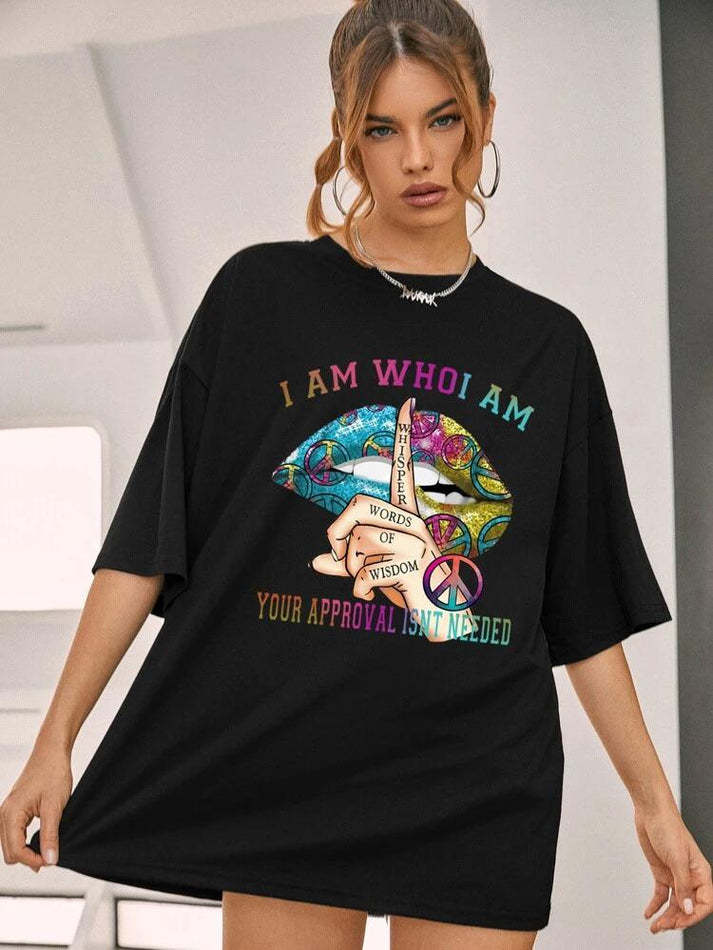 Ladies Oversized Whishper Words Of Wisdom