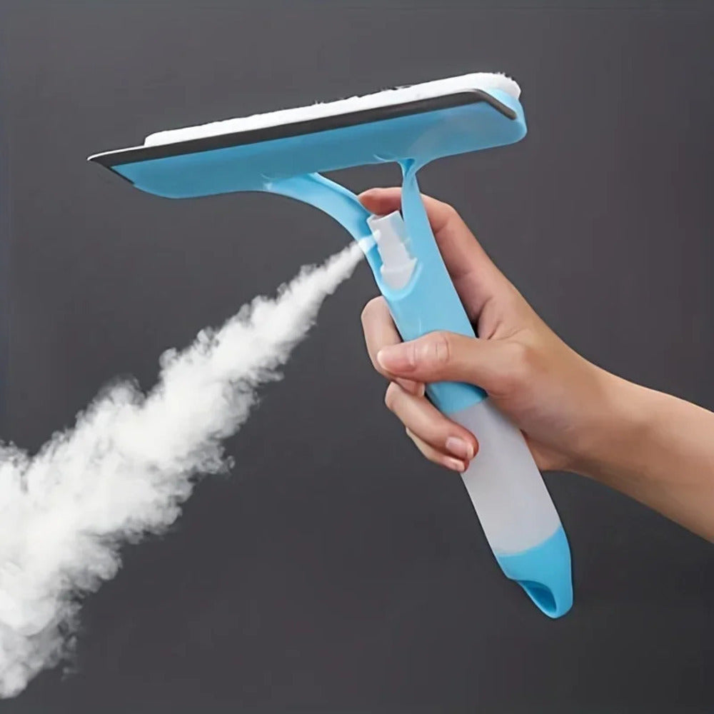 Multi-function Glass Wiper Home Window Cleaning Brush Sprayer