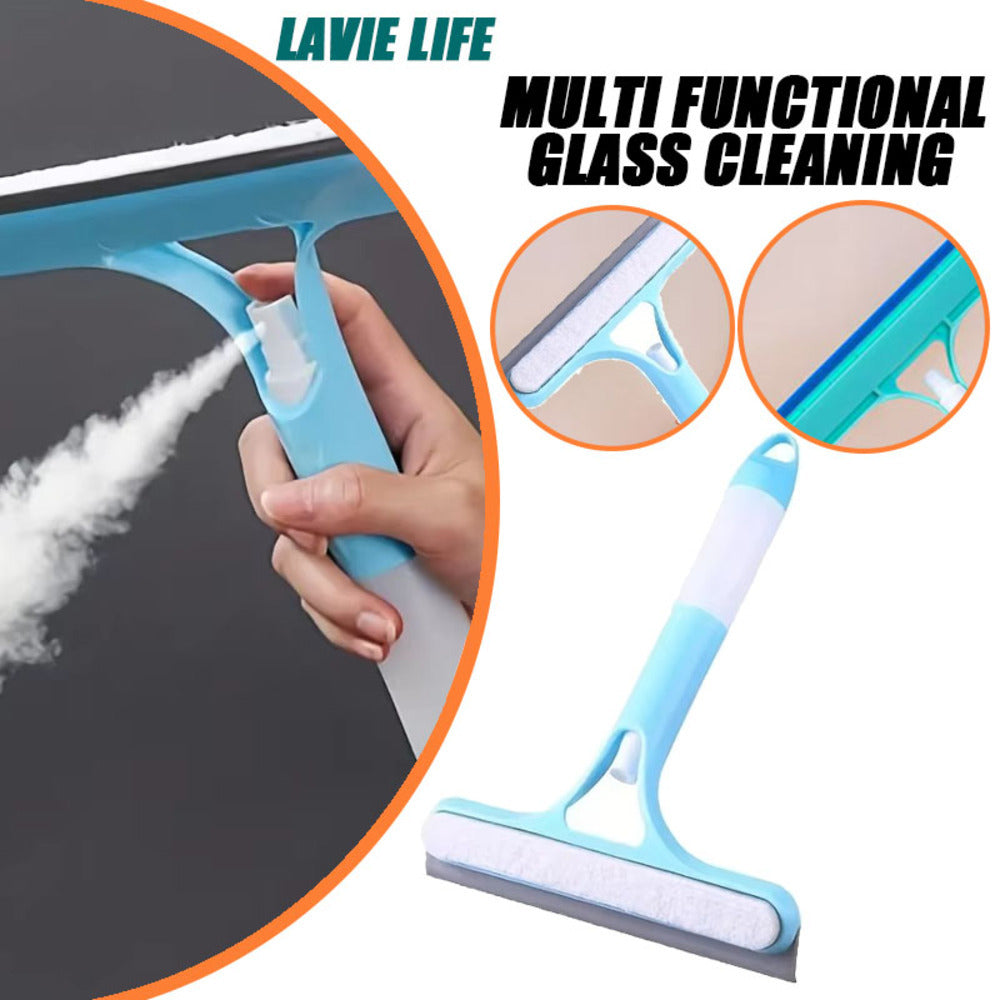 Multi-function Glass Wiper Home Window Cleaning Brush Sprayer
