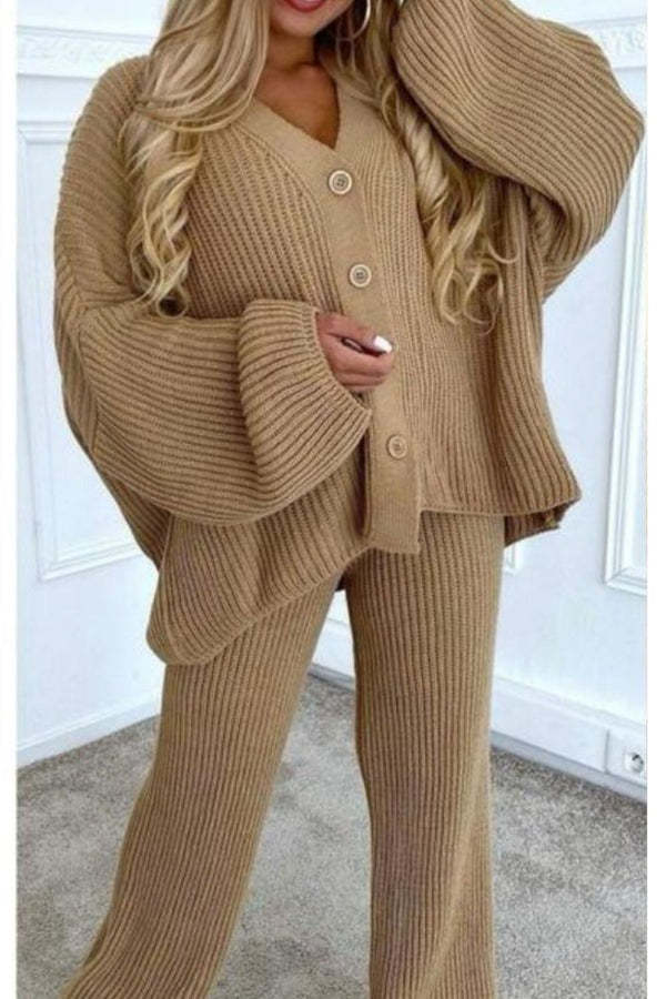 Women 4 Buttons Loungewear Set