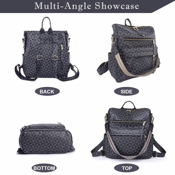 Women's University Shoulder Bag Leather Travel Fashion Convertible Large