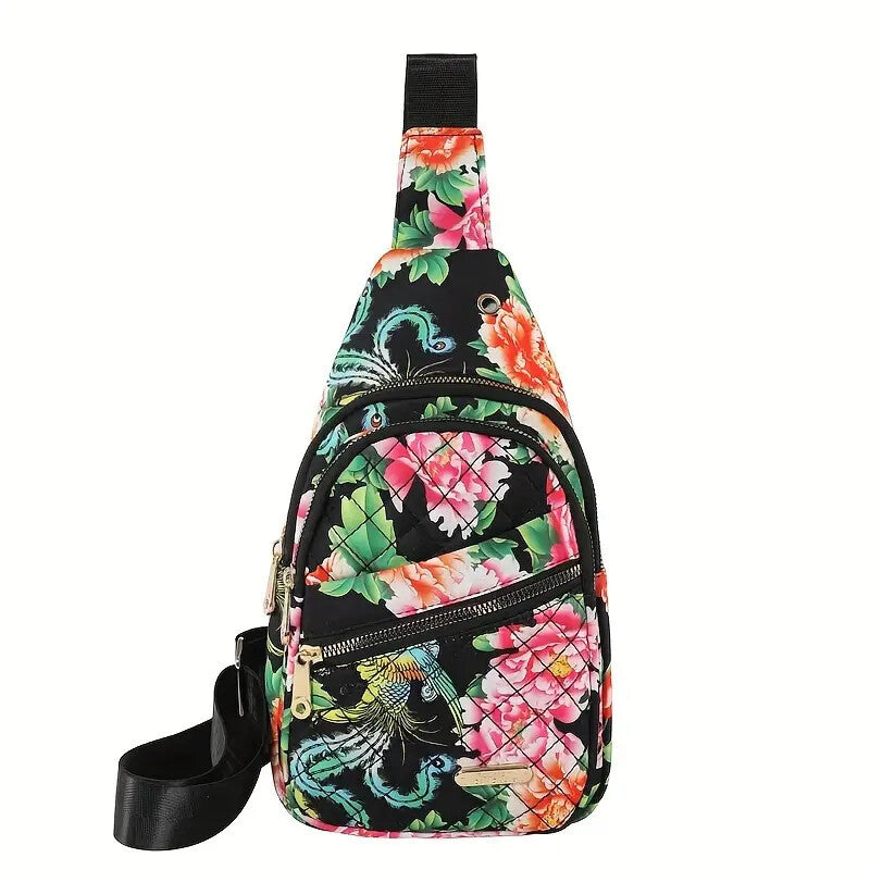 Crossbody Sling Bag - Adjustable Strap, Zip Closure, Perfect For Travel, Sports & Hiking