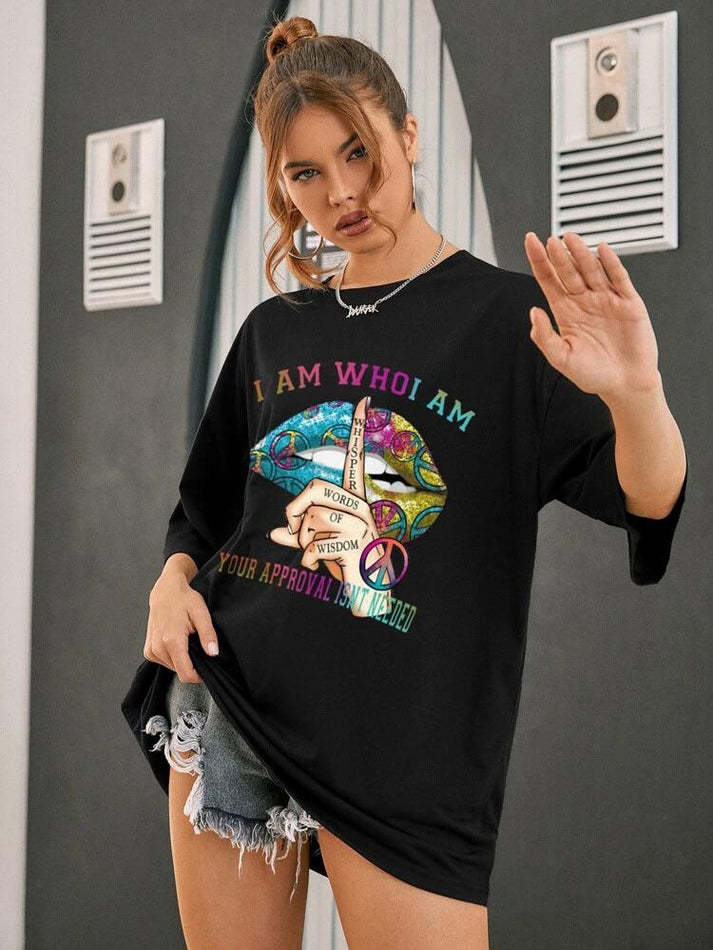 Ladies Oversized Whishper Words Of Wisdom