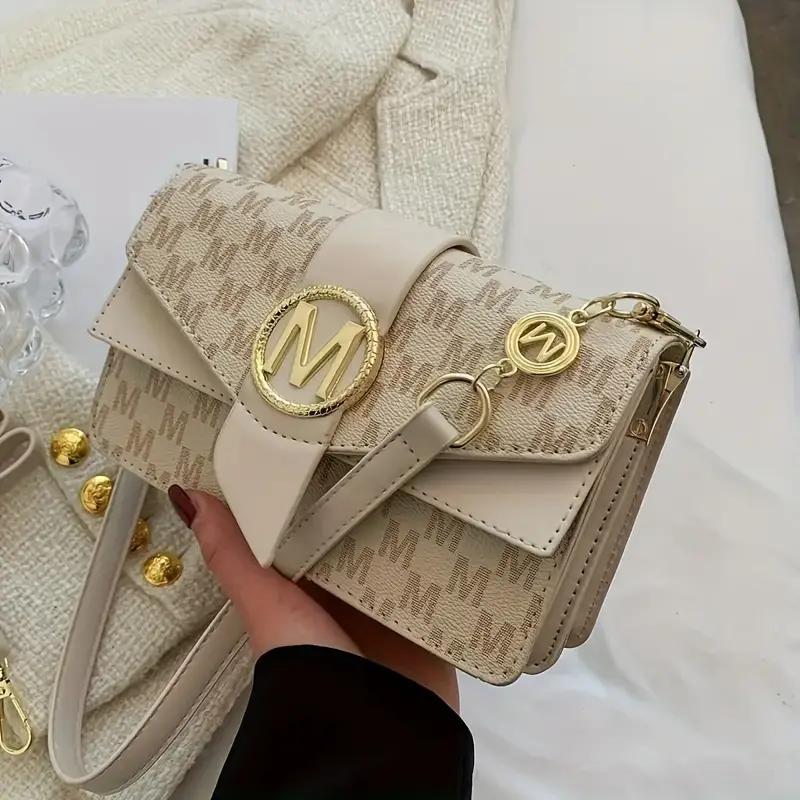 Stylish Shoulder Bag For Women, Simple PU Leather Flap Crossbody Bag.