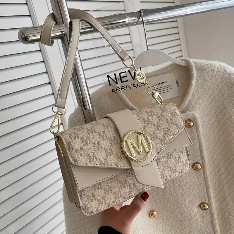 Stylish Shoulder Bag For Women, Simple PU Leather Flap Crossbody Bag.