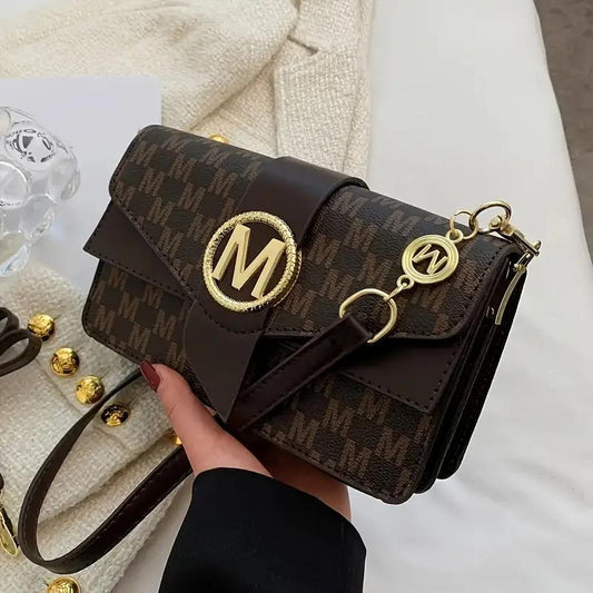 Stylish Shoulder Bag For Women, Simple PU Leather Flap Crossbody Bag.