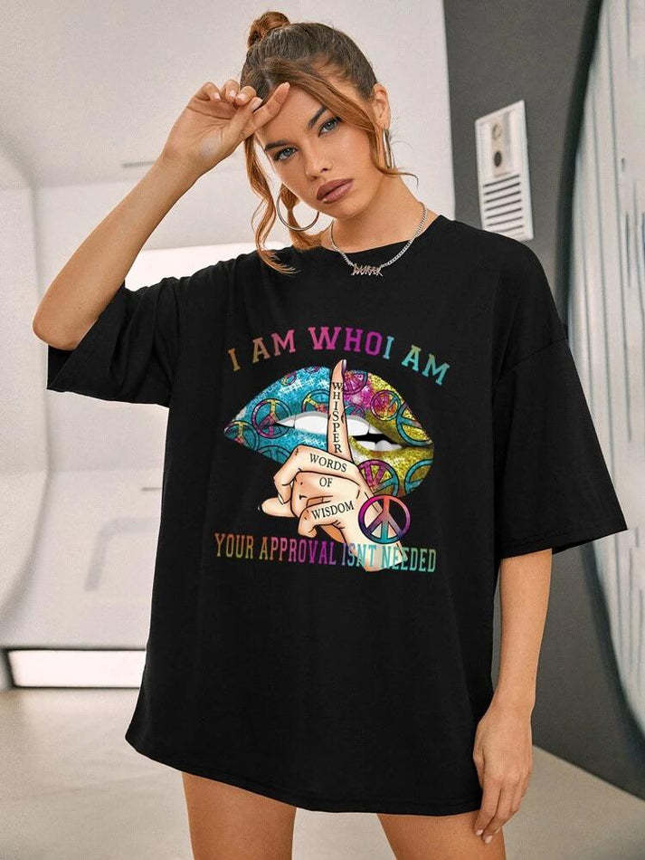 Ladies Oversized Whishper Words Of Wisdom