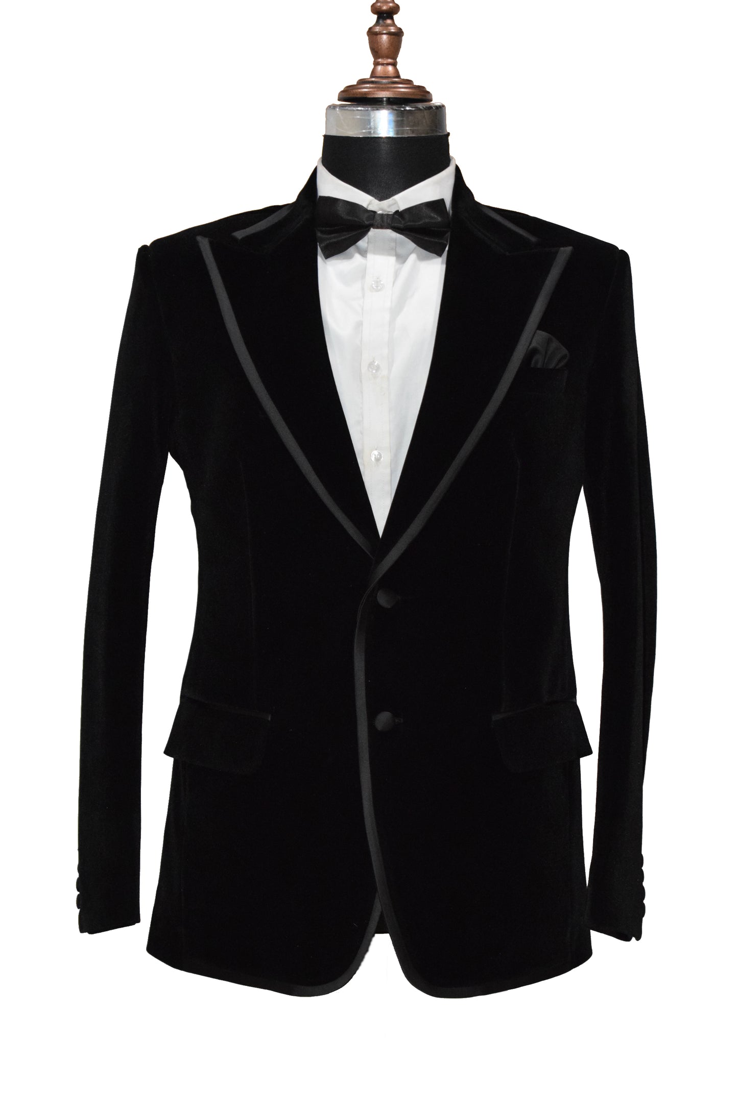 Men Black Velvet Smoking Jacket