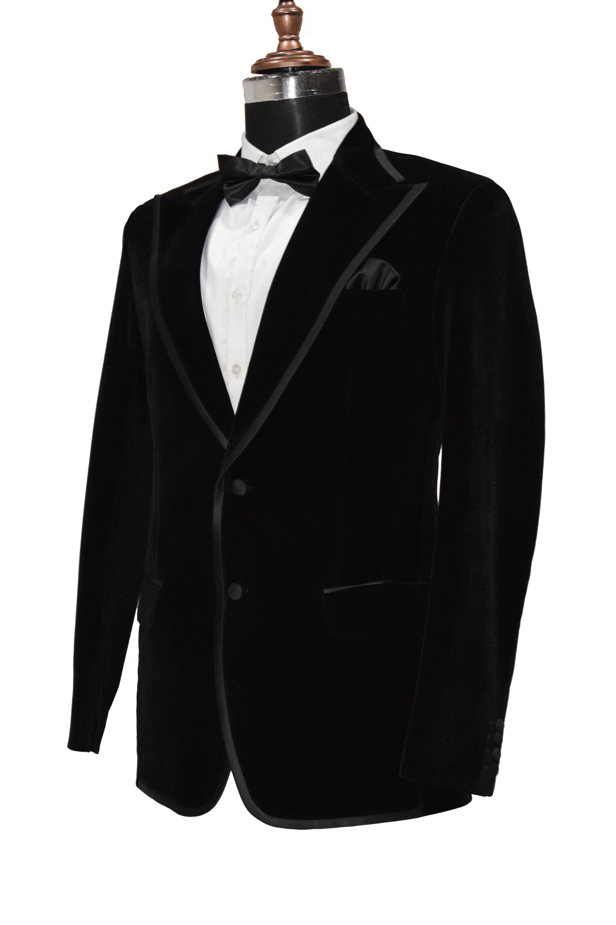 Men Black Velvet Smoking Jacket