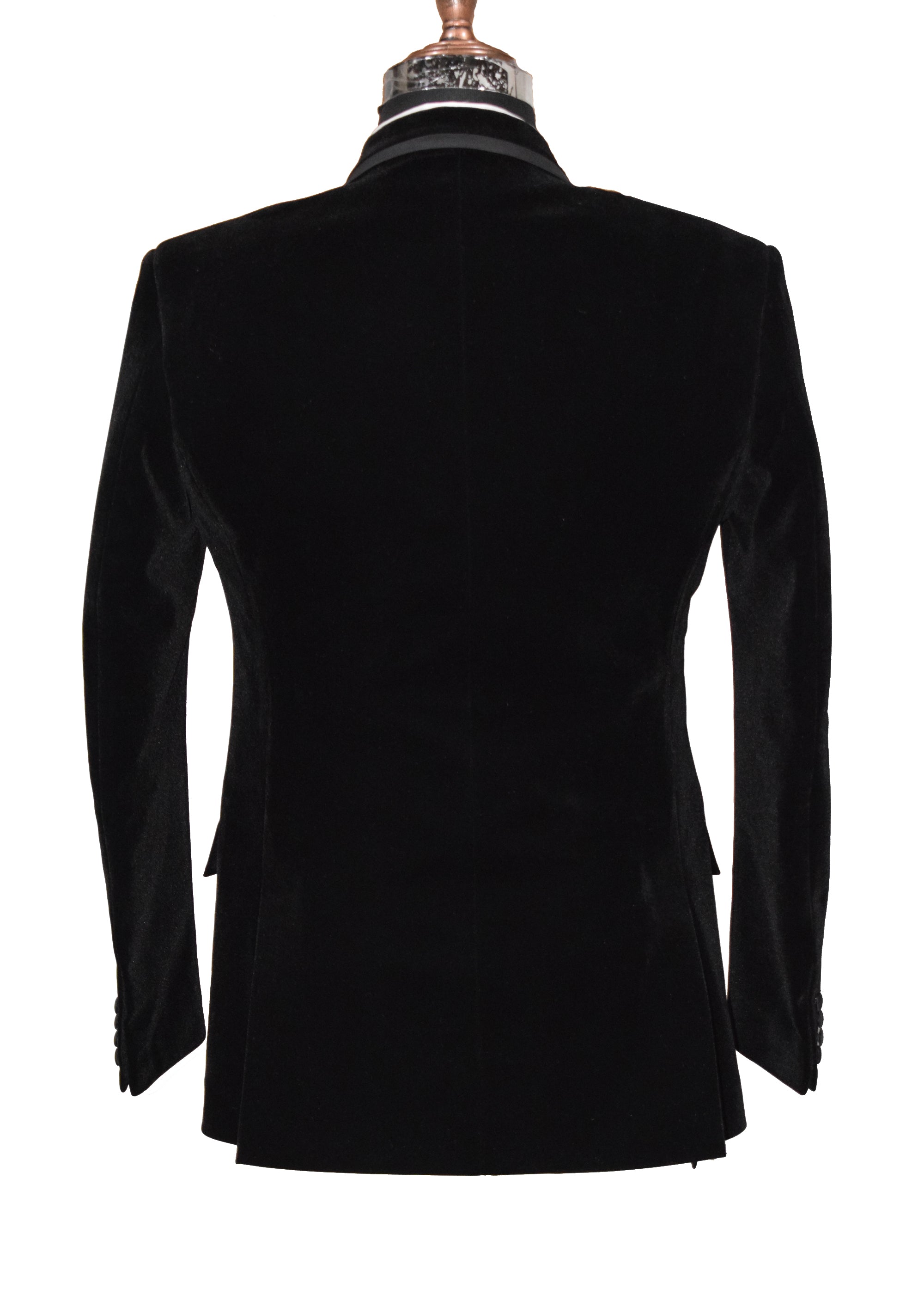 Men Black Velvet Smoking Jacket