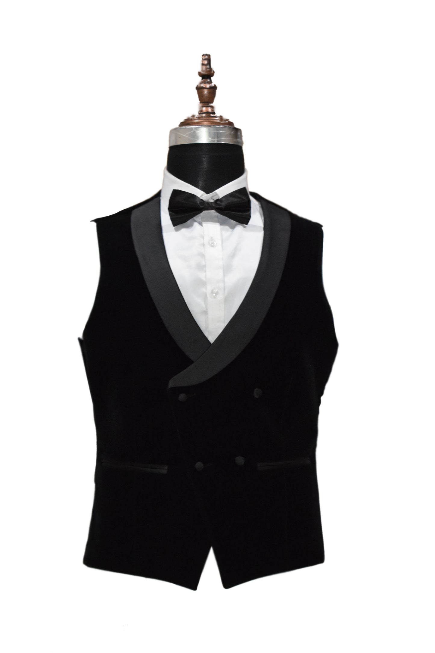Men Black Velvet Elegant Three-Piece Suit for Business & Formal Events