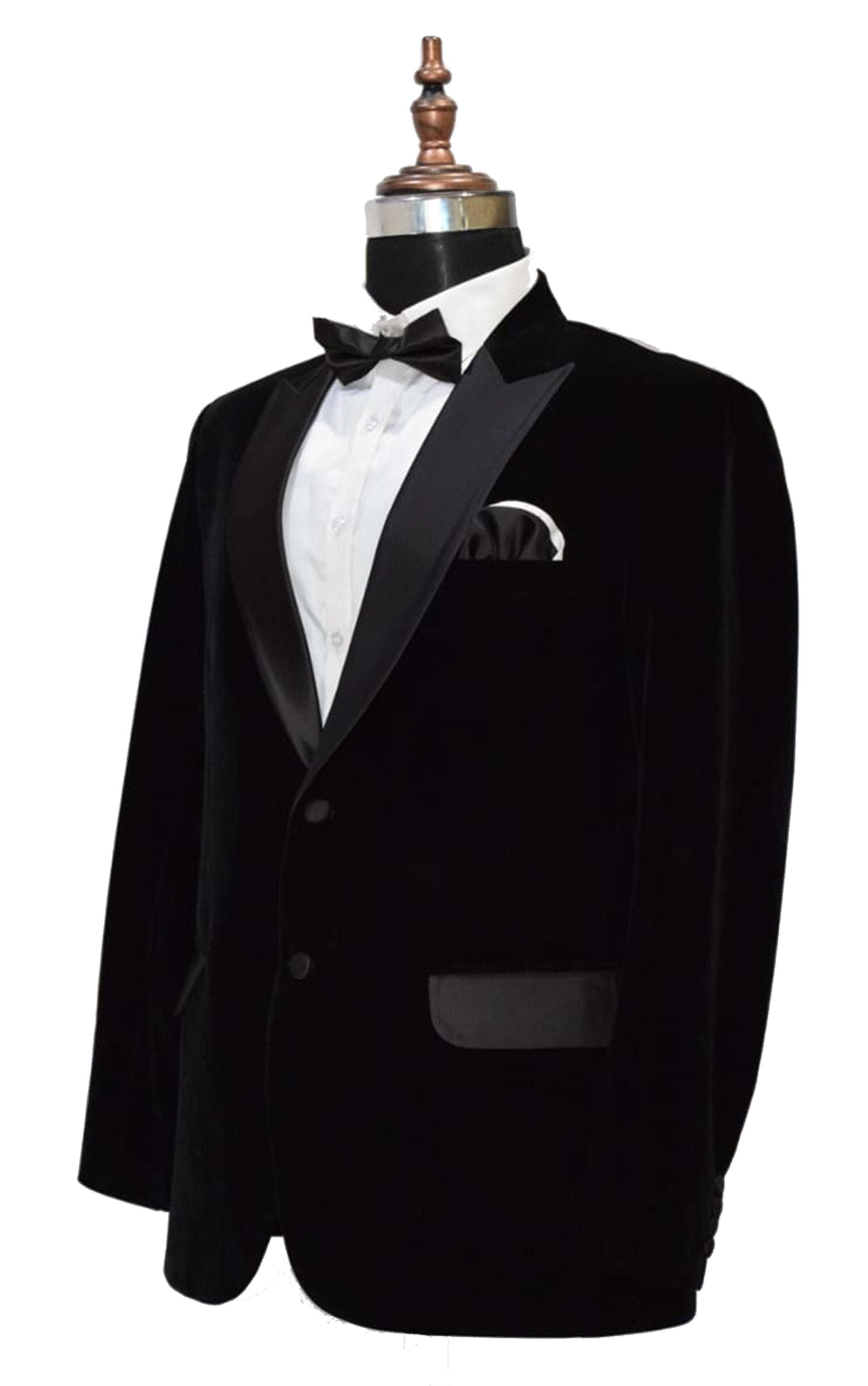 Men Black Velvet Smoking Jacket Classic Style for Timeless Evening Wear