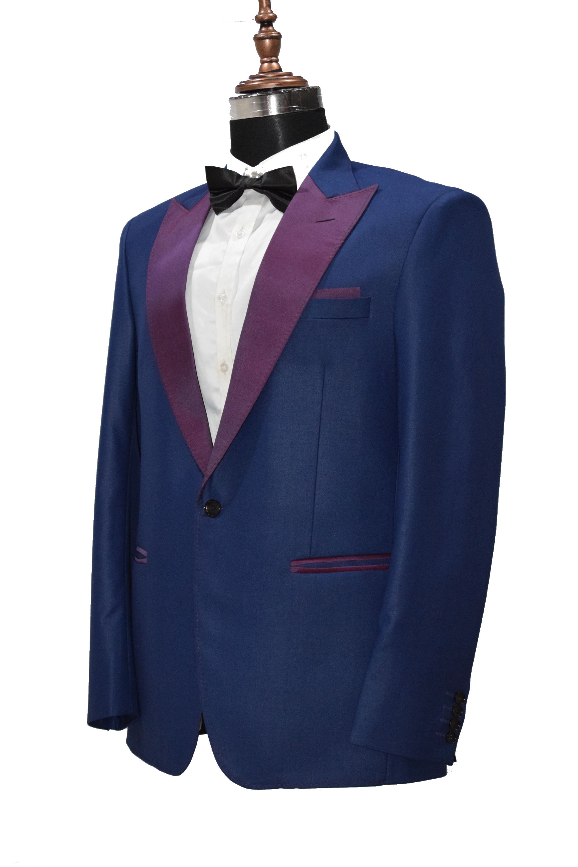 Men Blue Single Breasted Party Wear Tuxedo Suits