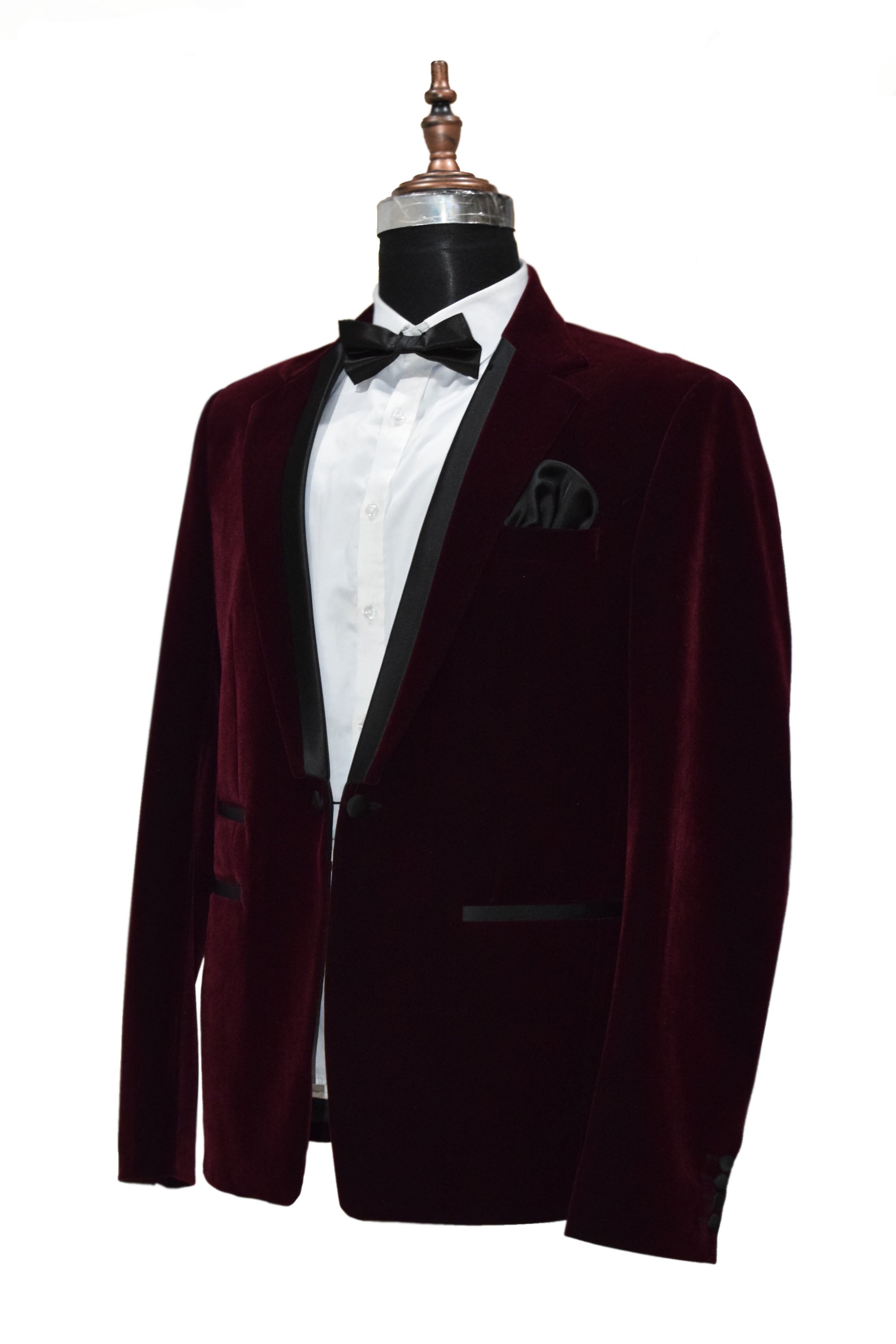 Men Burgundy Smoking Jacket Classic Style for Refined Gentlemen