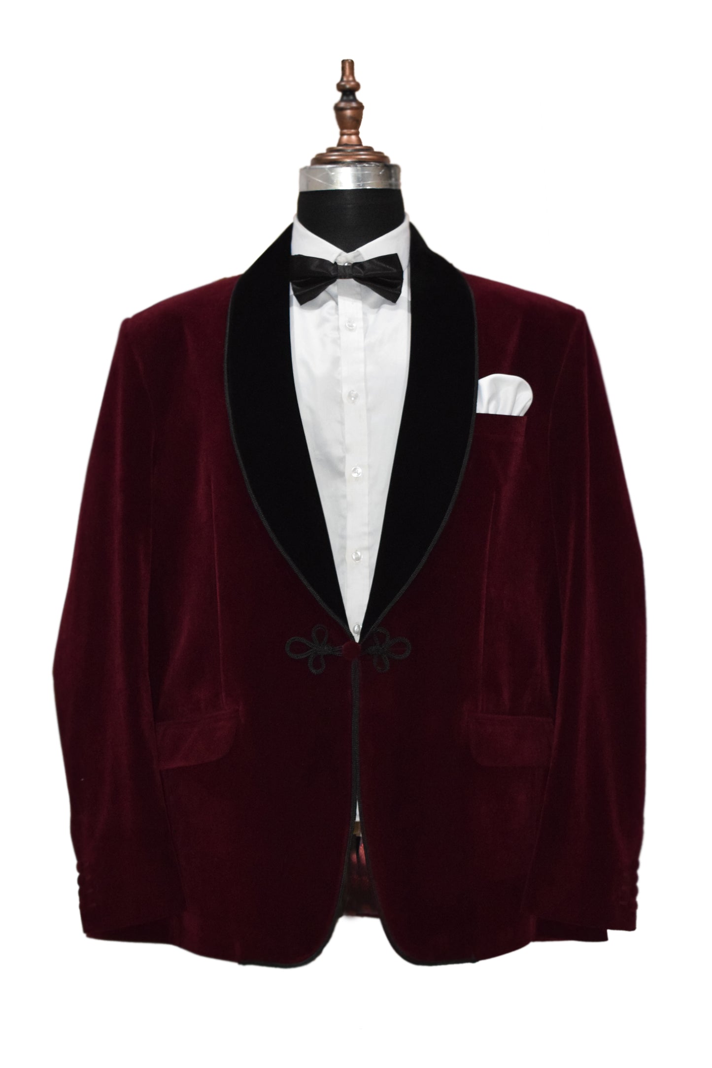 Men Burgundy Smoking Jacket Classic Style for Refined Gentlemen