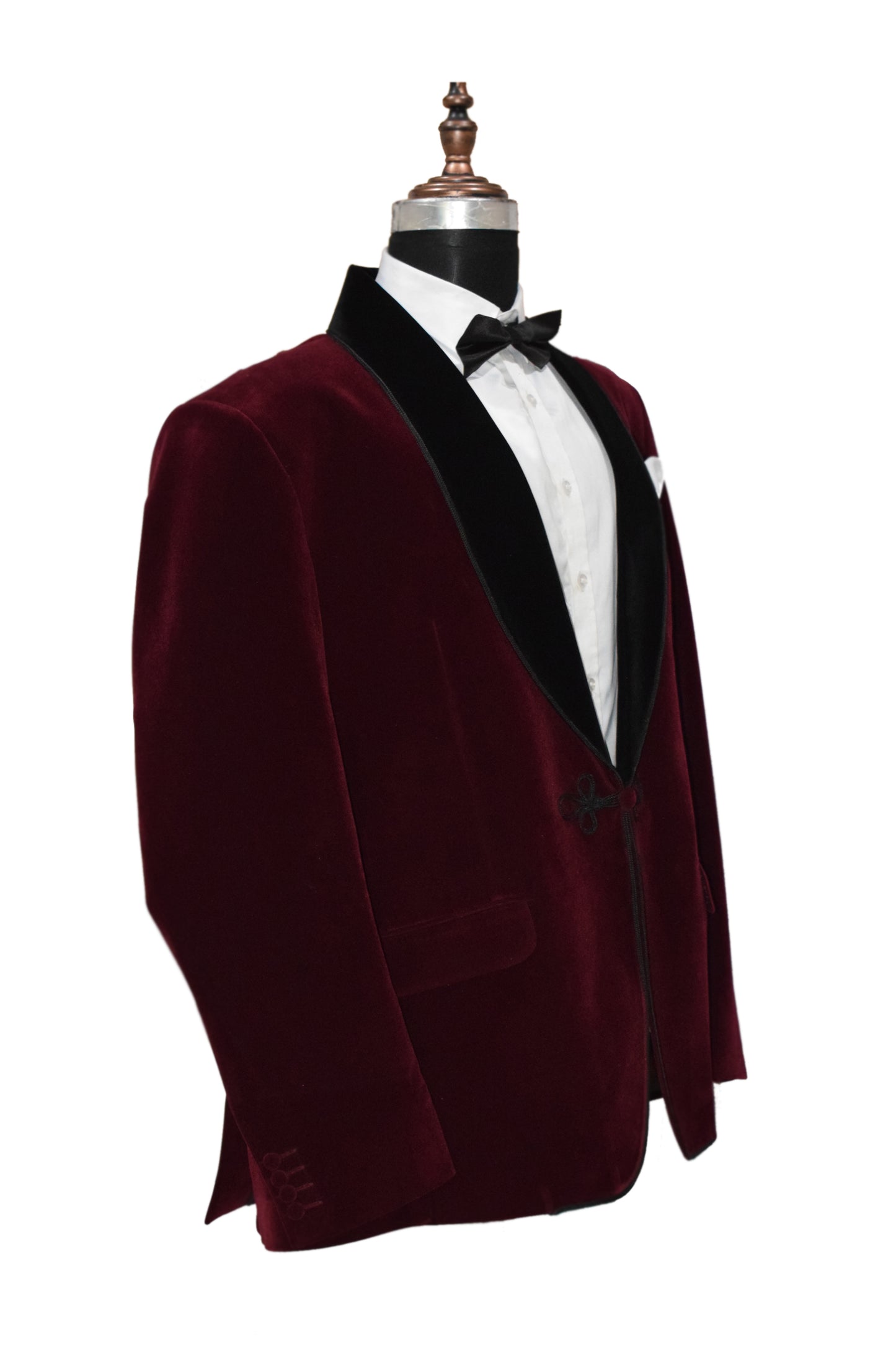 Men Burgundy Smoking Jacket Classic Style for Refined Gentlemen
