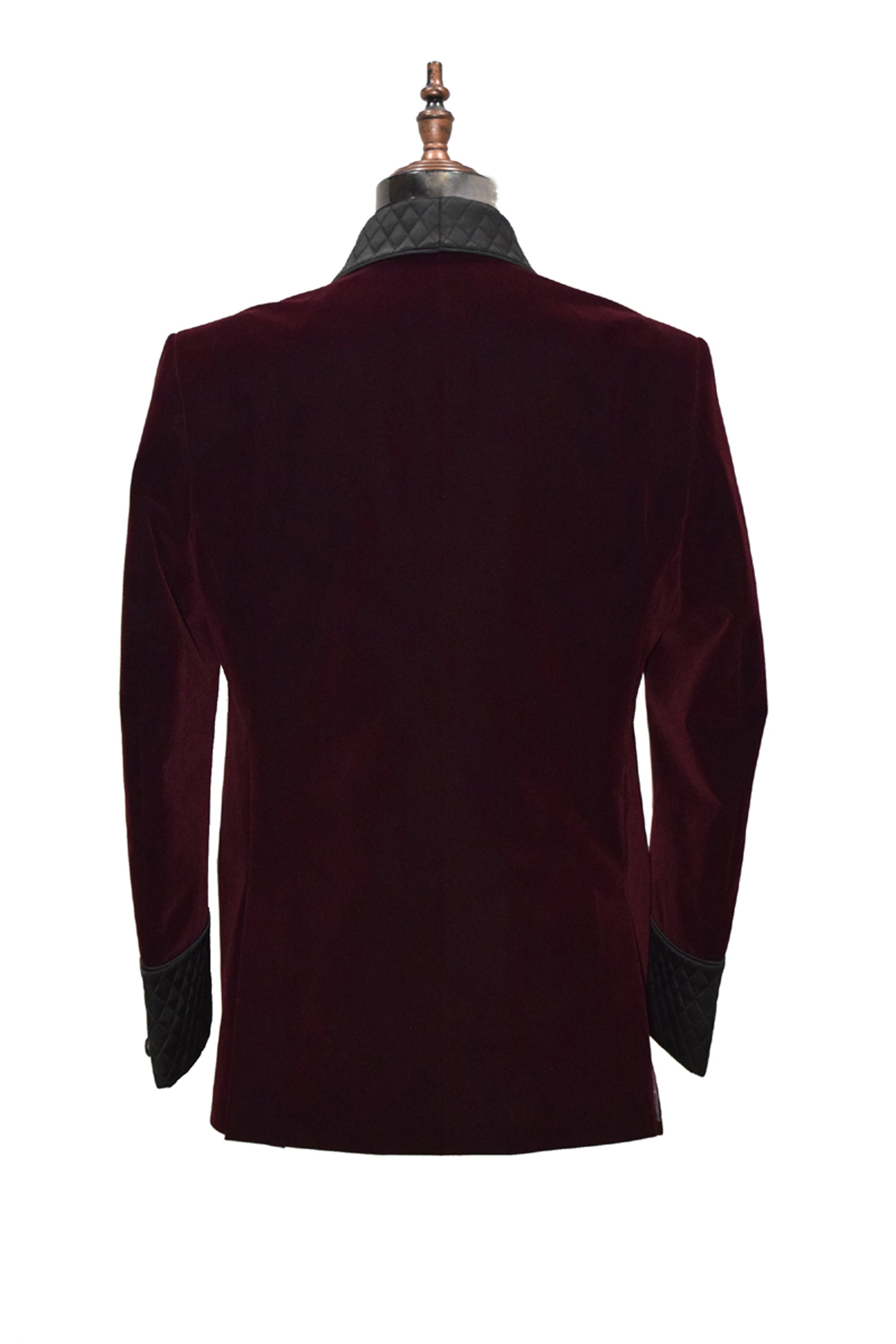 Men Burgundy Smoking Jacket