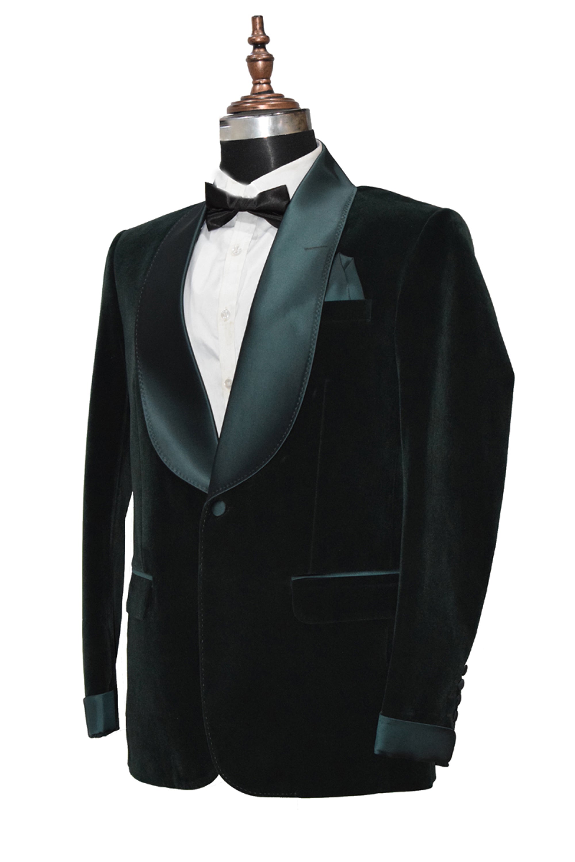 Men Green Velvet Smoking Jacket Classic Style for Timeless Evening Wear