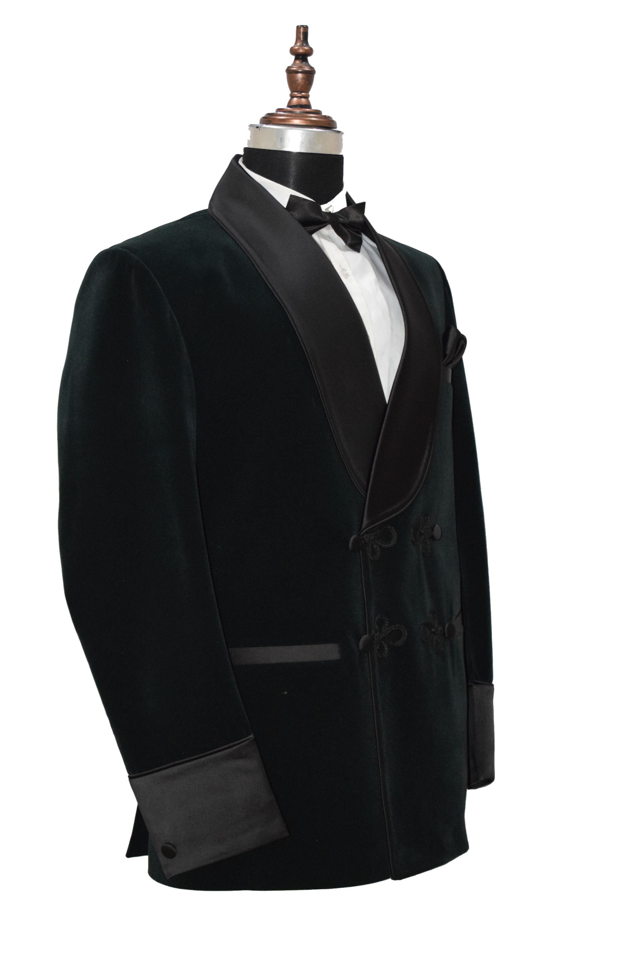 Men Green Velvet Smoking Jacket Classic Style for Timeless Evening Wear