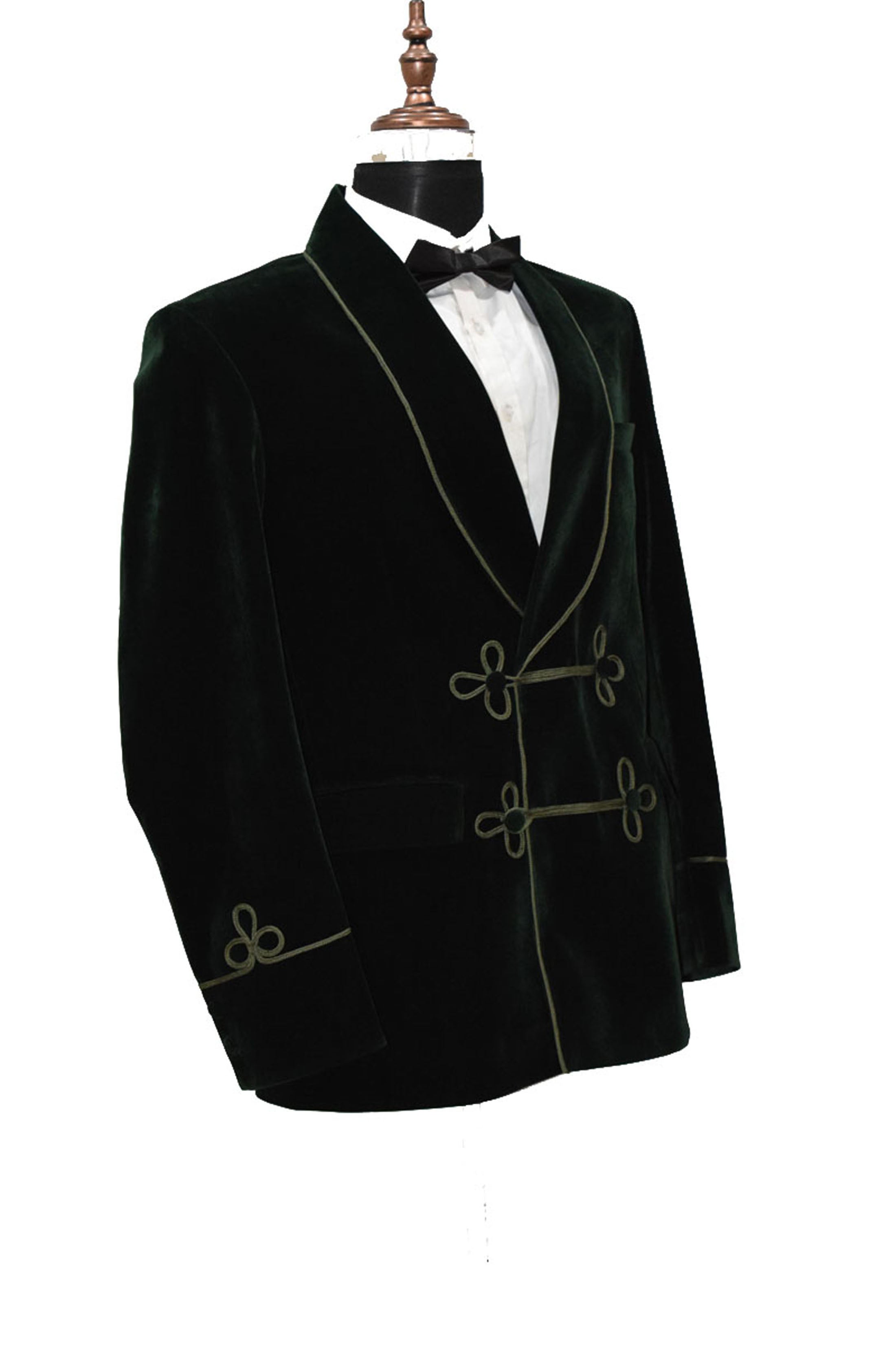 Men Green Velvet Smoking Jacket Classic Style for Timeless Evening Wear
