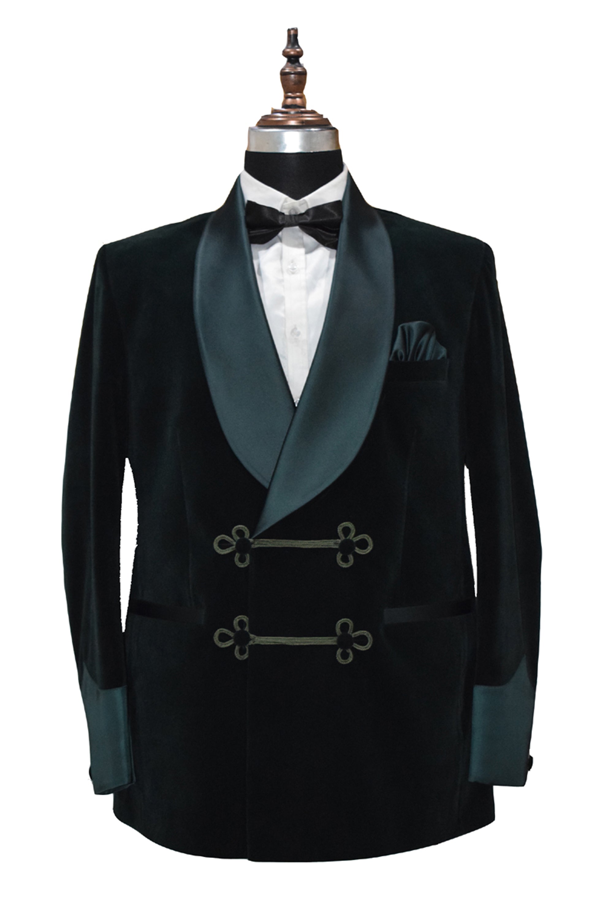 Men Green Velvet Smoking Jacket Classic Style for Timeless Evening Wear