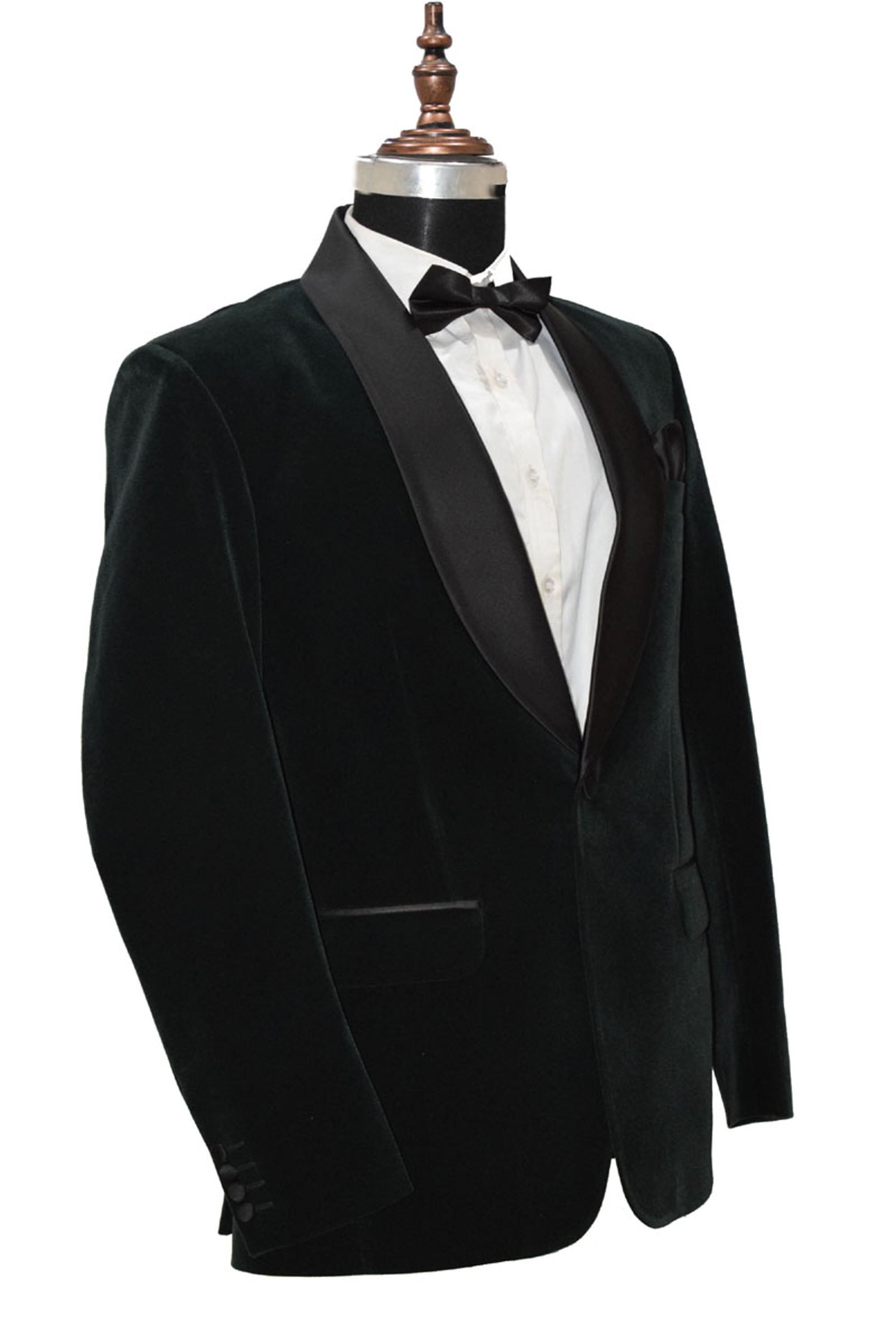 Men Green Velvet Smoking Jacket Classic Style for Timeless Evening Wear