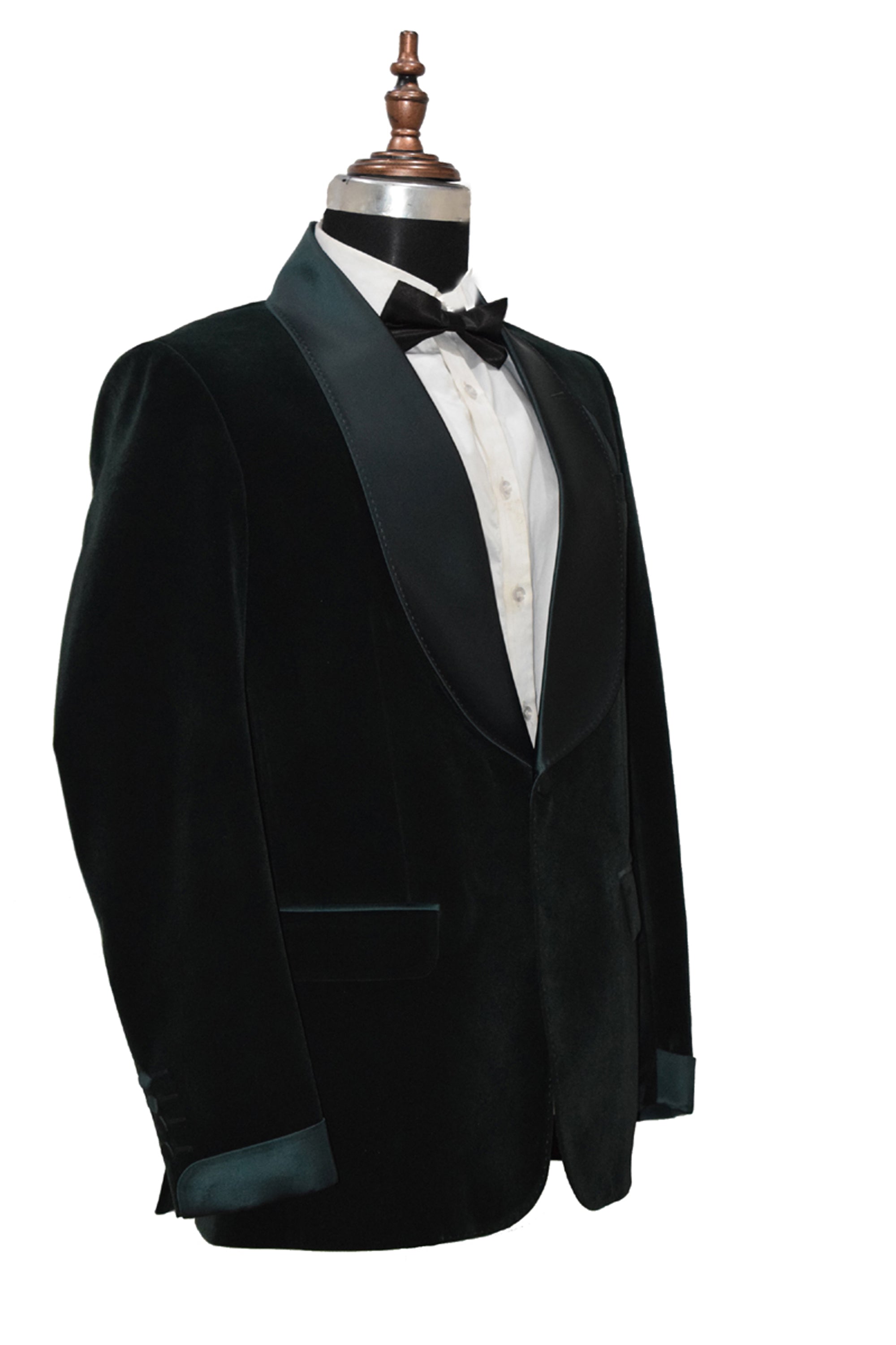 Men Green Velvet Smoking Jacket Classic Style for Timeless Evening Wear