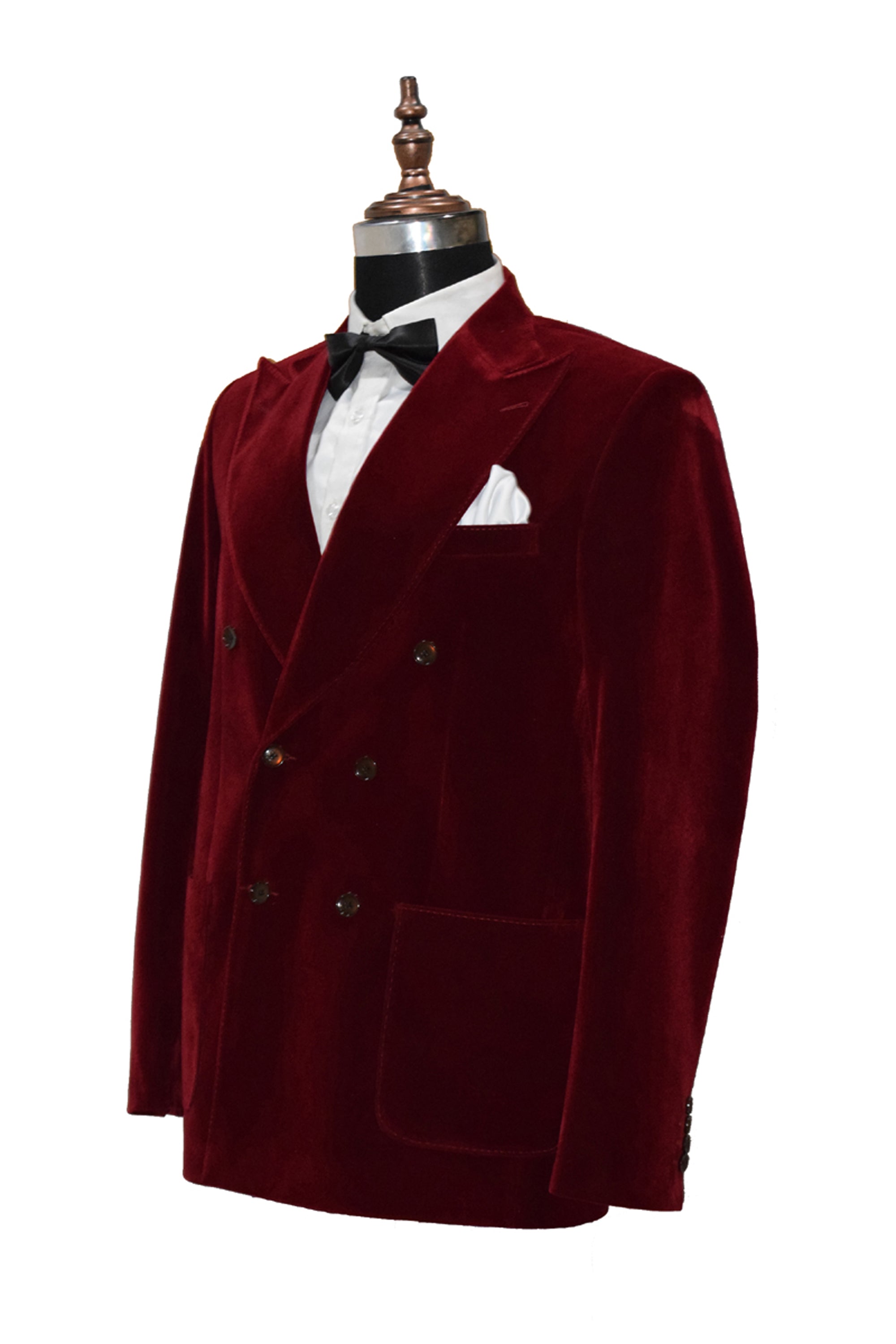 Men Maroon Velvet Smoking Jacket Classic Style for Perfect for Formal Nights