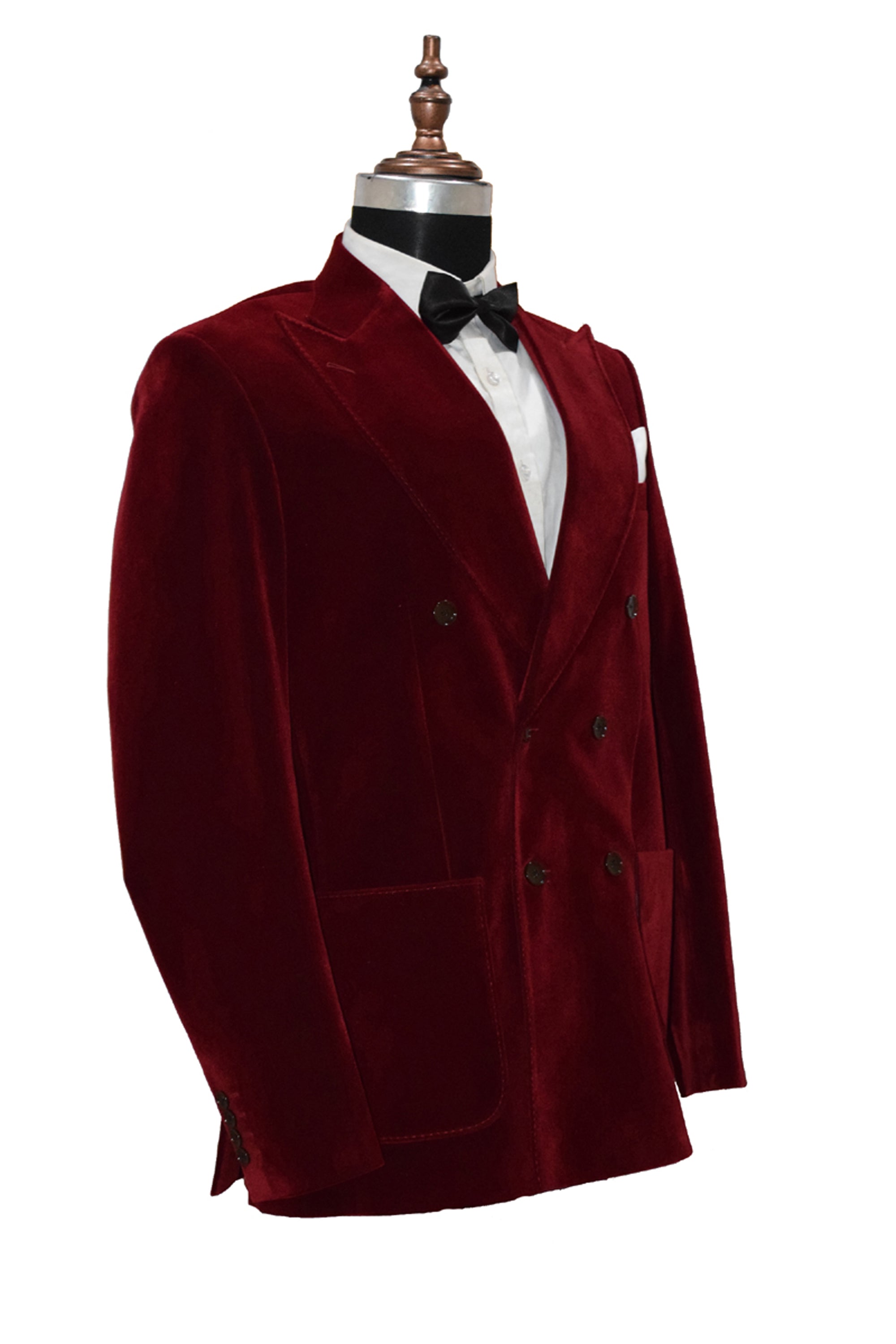 Men Maroon Velvet Smoking Jacket Classic Style for Perfect for Formal Nights