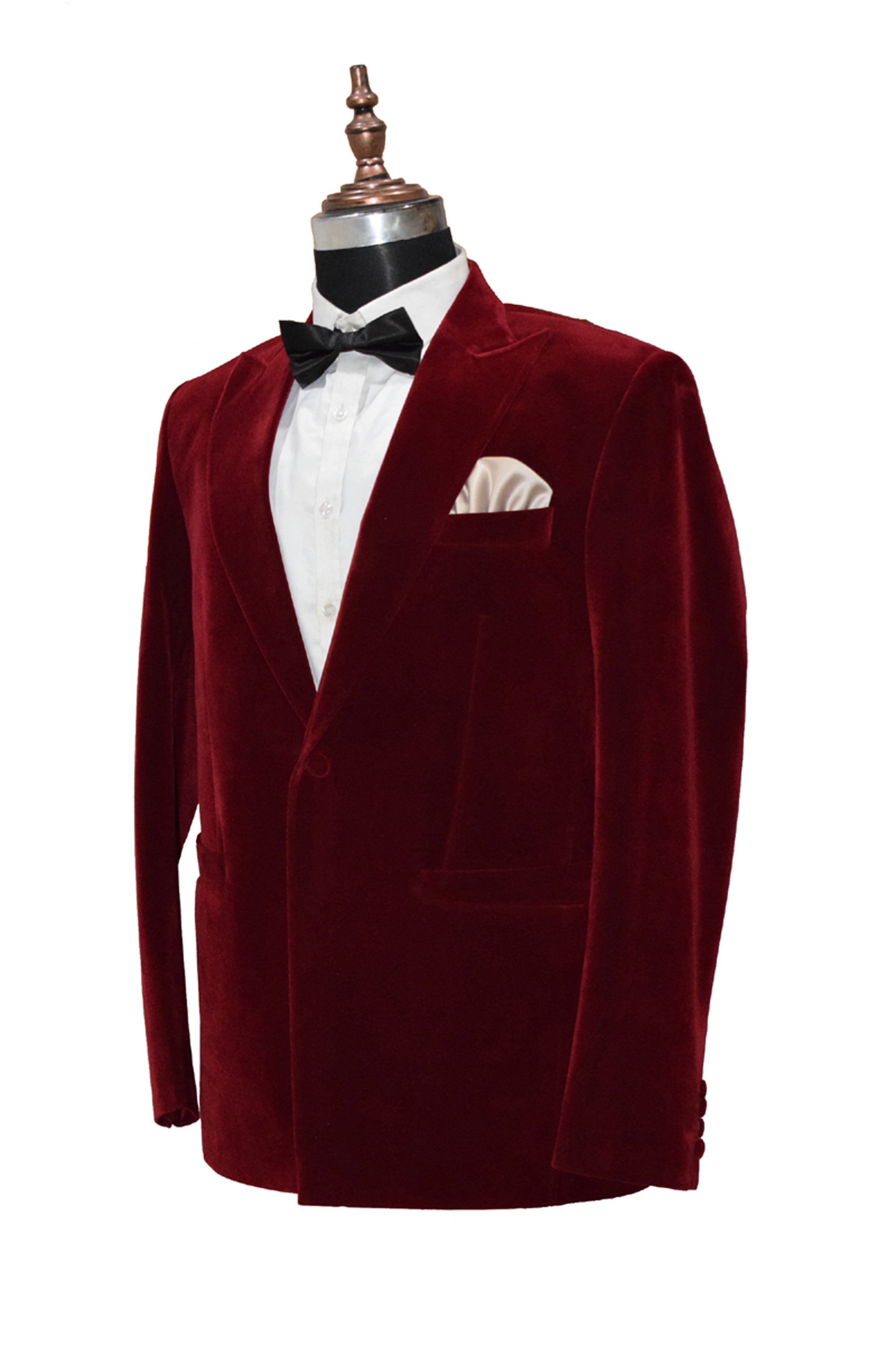 Men Maroon Velvet Smoking Jacket Classic Style for Timeless Evening Wear