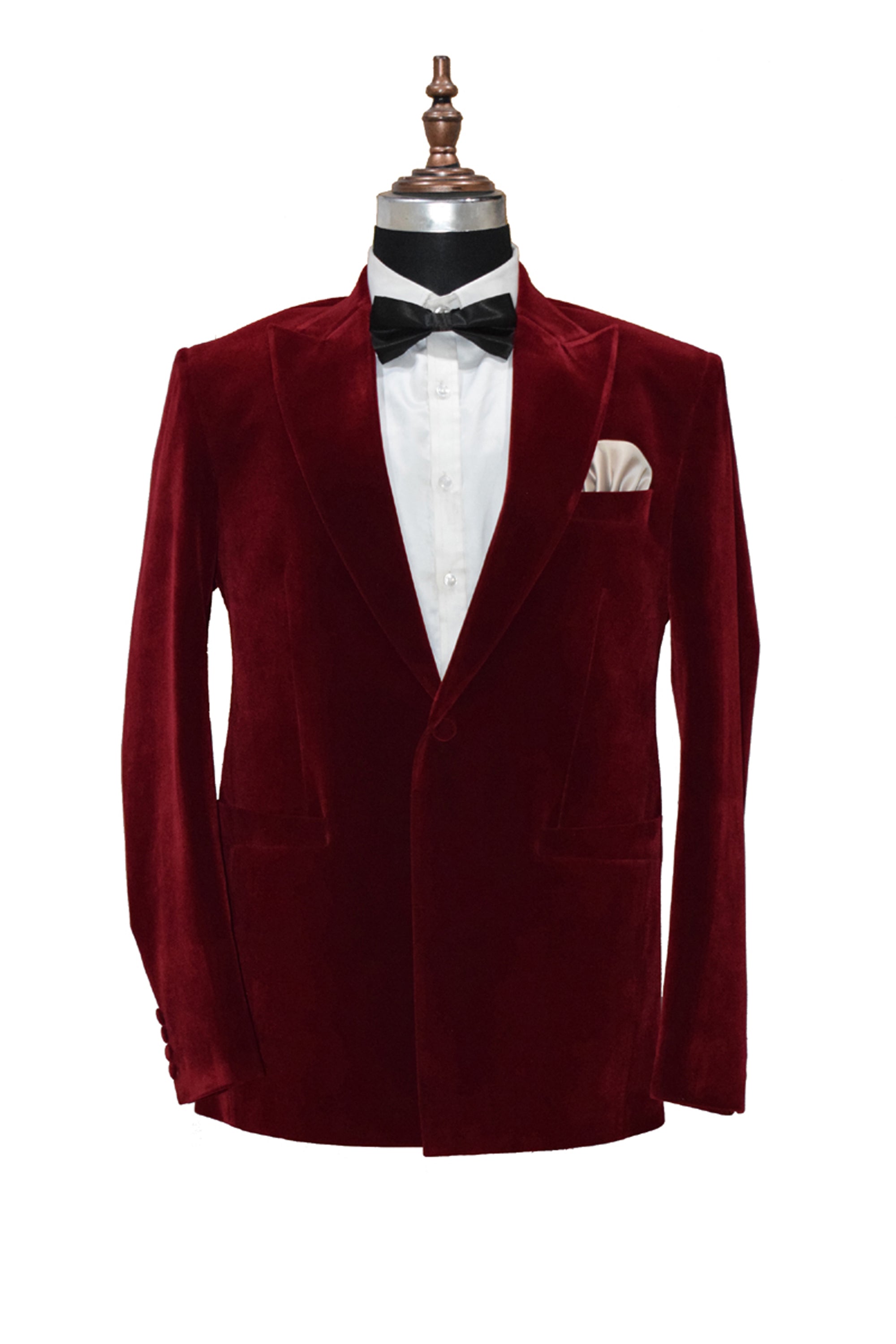 Men Maroon Velvet Smoking Jacket Classic Style for Timeless Evening Wear