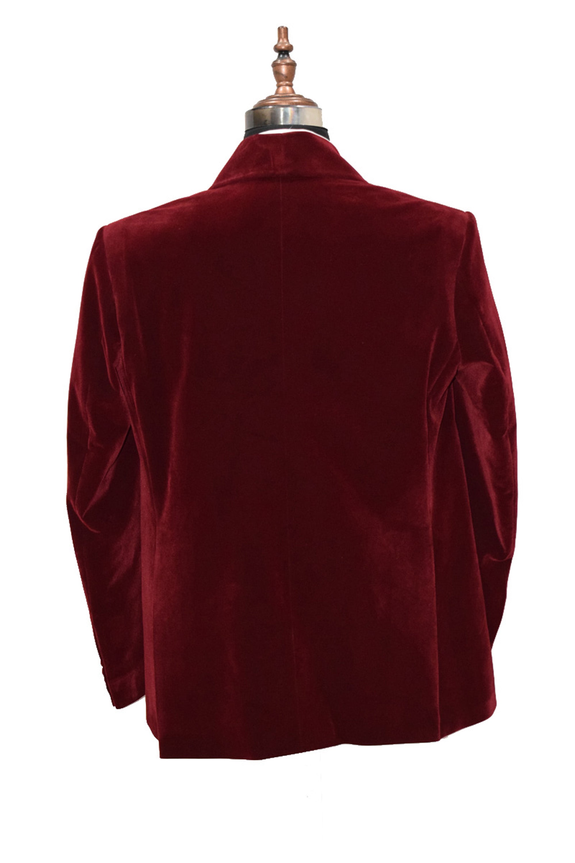 Men Maroon Velvet Smoking Jacket Classic Style for Timeless Evening Wear