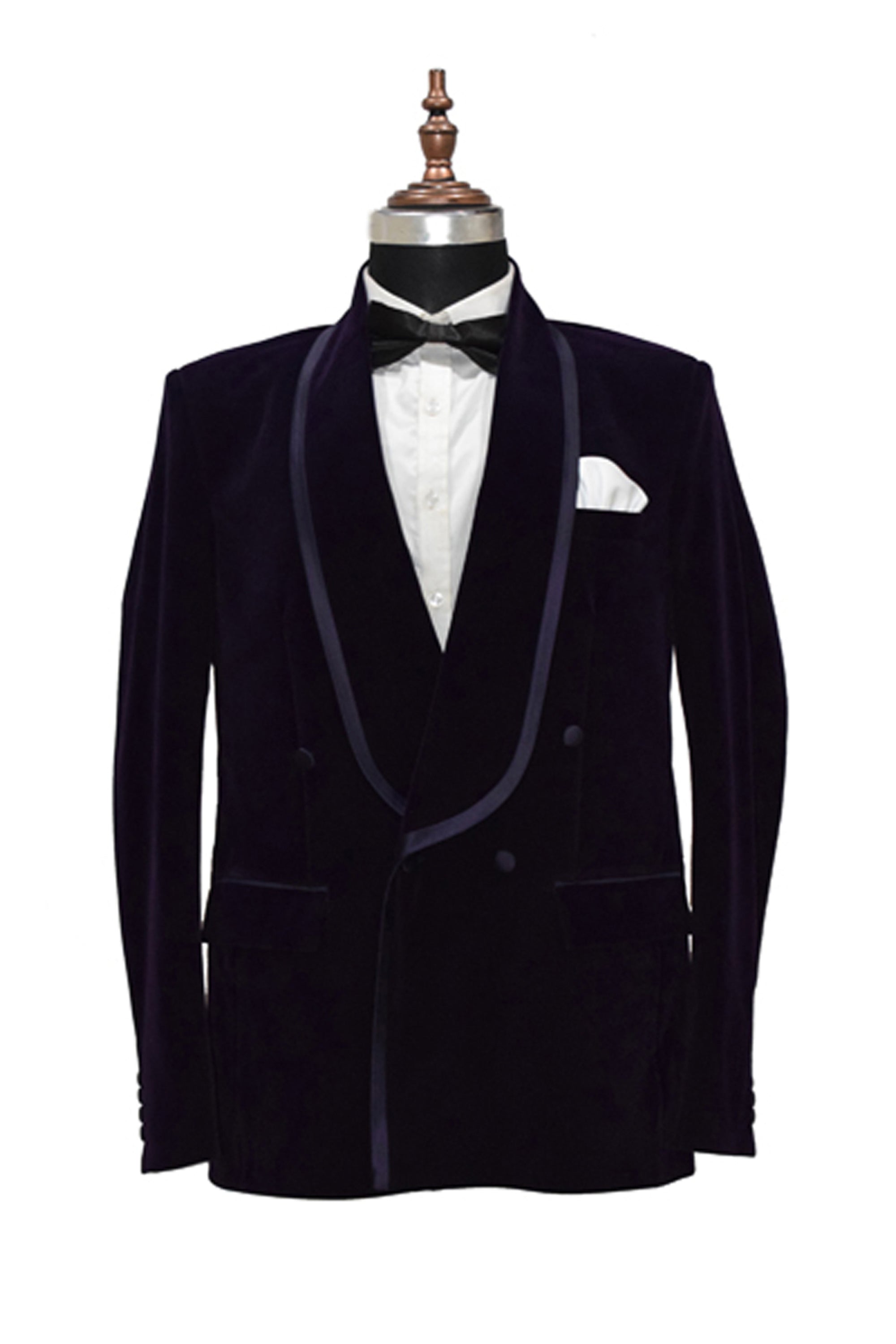 Men Purple Velvet Smoking Jacket Classic Style for Timeless Evening Wear
