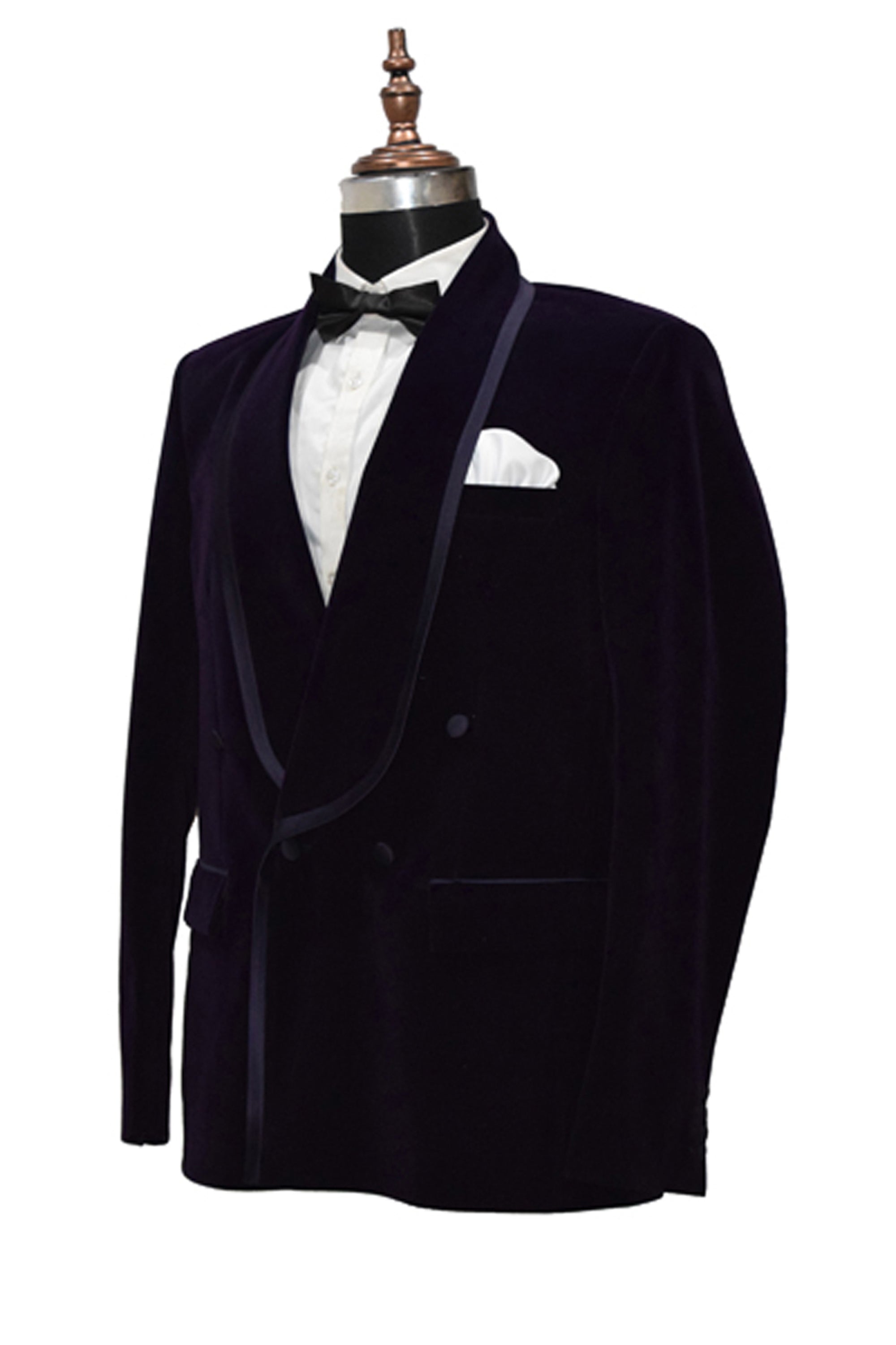 Men Purple Velvet Smoking Jacket Classic Style for Timeless Evening Wear