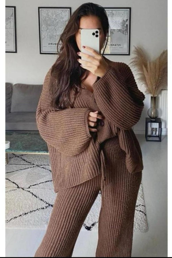 Women 4 Buttons Loungewear Set