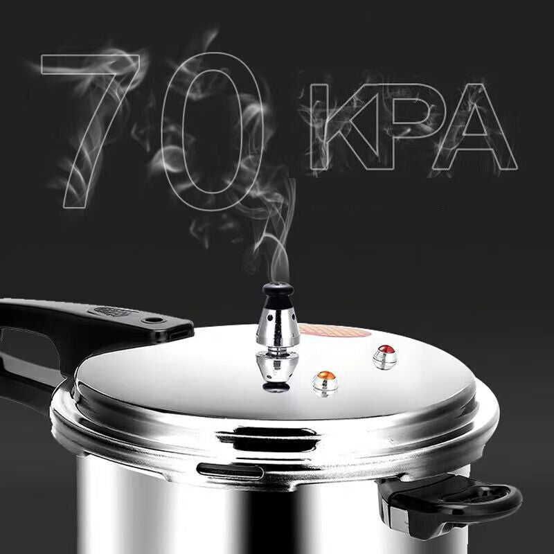 7L Aluminium Pressure Cooker Quick With Lid Latch Indicator Explosion-Proof