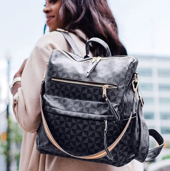 Women's University Shoulder Bag Leather Travel Fashion Convertible Large