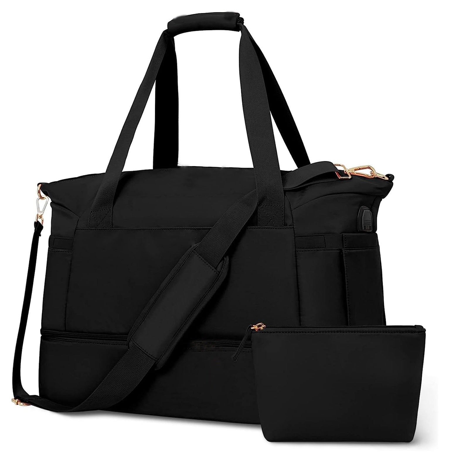 Travel Bag Carry On Tote Bags For Women Men,Waterproof Overnight Luggage Bag With Trolley Sleeve