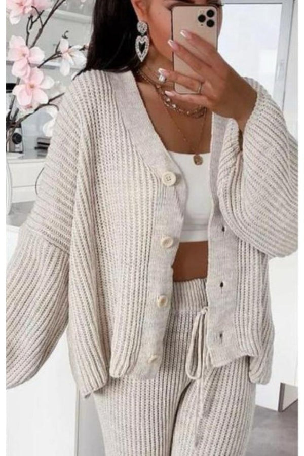 Women 4 Buttons Loungewear Set